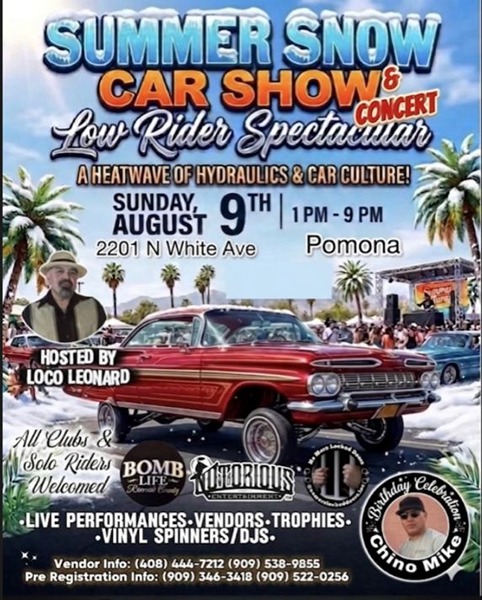 Summer Snow Car Show flyer August 2026